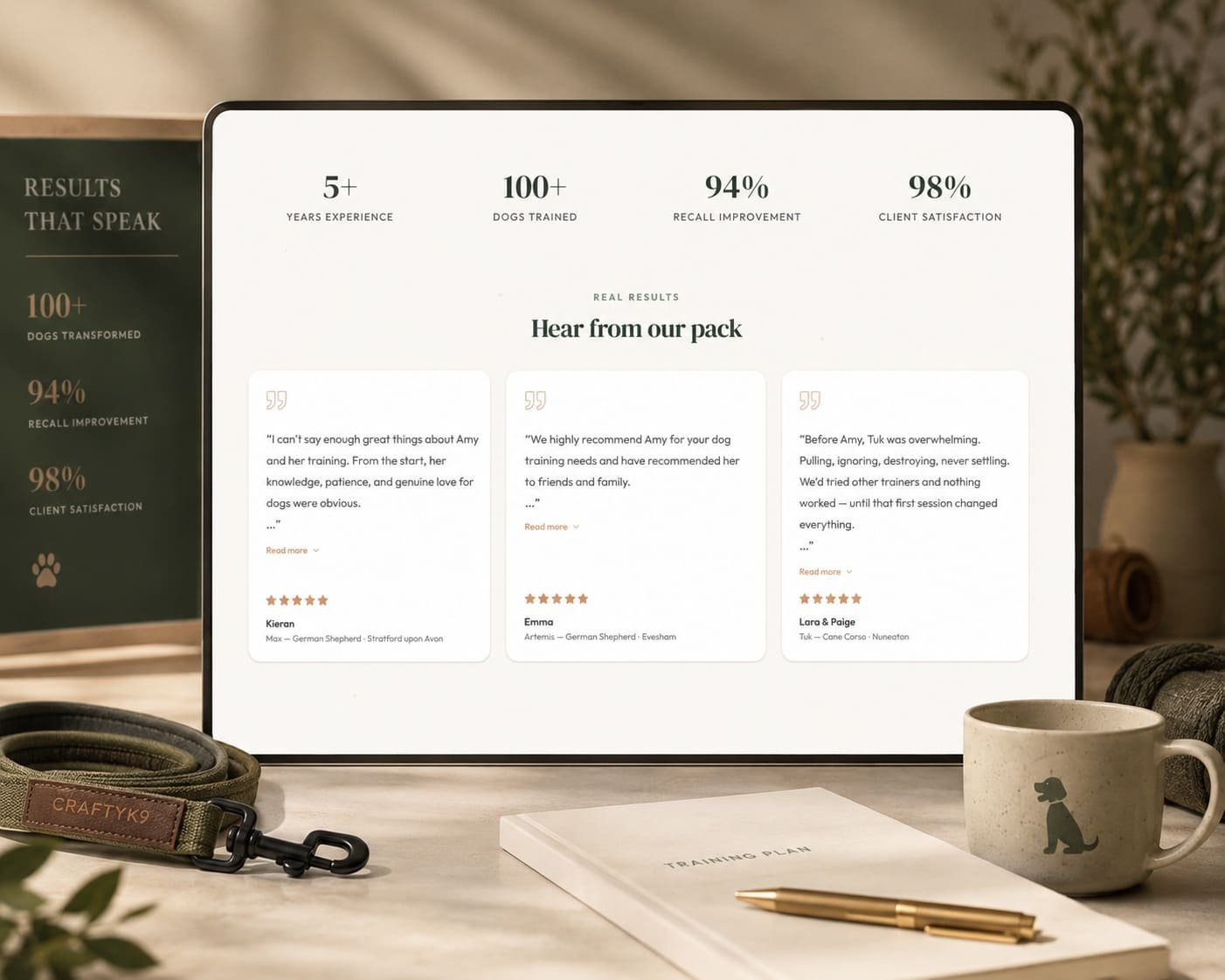 CraftyK9 Collection eCommerce website preview by JT Digital