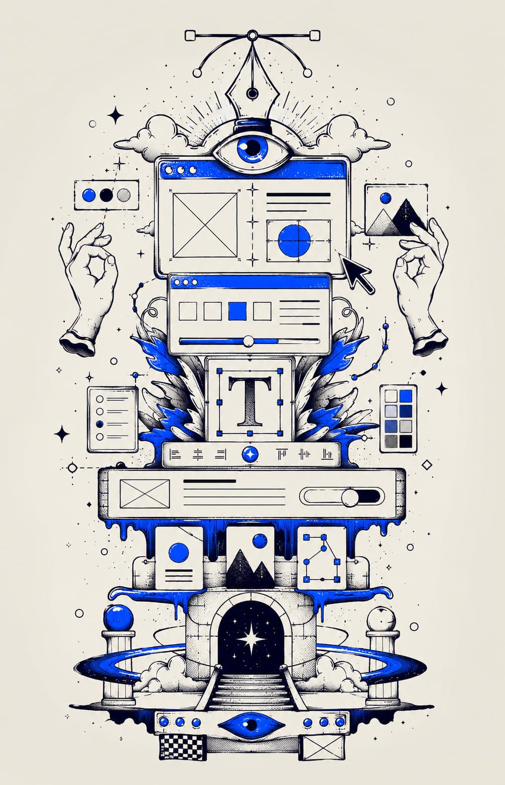 Interface design system for a premium custom website